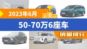 2023年6月50-70万6座车销量排行榜，ZEEKR 009位居第二，第一名你绝对想不到