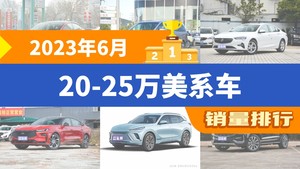 2023年6月20-25万美系车销量排行榜，别克GL8位居第二，第一名你绝对想不到