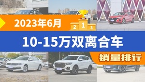 2023年6月10-15万双离合车销量排行榜，逸动屈居第三，缤越成最大黑马