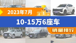 2023年7月10-15万6座车销量排行榜，思皓X8 PLUS屈居第三，东风风光580成最大黑马