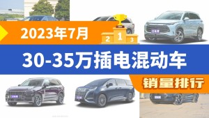2023年7月30-35万插电混动车销量排行榜，汉以11576辆夺冠，DS 9新能源升至第8名 