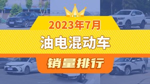 2023年7月油电混动车销量排行榜，思域夺得冠军，第二名差距也太大了 
