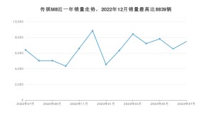 2023年7月广汽传祺传祺M8销量数据发布 共卖了7462台