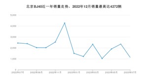 2023年7月北京BJ40销量数据发布 共卖了1135台