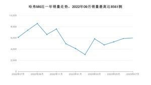 2023年7月哈弗M6销量数据发布 共卖了5976台