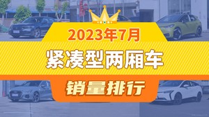 2023年7月紧凑型两厢车销量排行榜，型格位居第二，第一名你绝对想不到