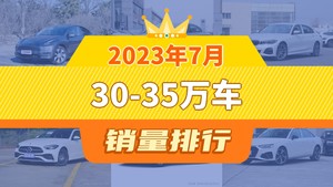 2023年7月30-35万车销量排行榜，Model Y夺得冠军，第二名差距也太大了 