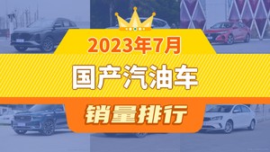 2023年7月国产汽油车销量排行榜，哈弗H6位居第二，第一名你绝对想不到