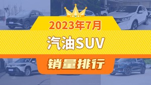 2023年7月汽油SUV销量排行榜，哈弗H6位居第二，第一名你绝对想不到