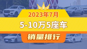 2023年7月5-10万5座车销量排行榜，哈弗H6夺得冠军，第二名差距也太大了 