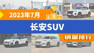 2023年7月长安SUV销量排行榜，长安CS75 PLUS以21323辆夺冠