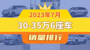 2023年7月30-35万6座车销量排行榜，别克GL8位居第二，第一名你绝对想不到