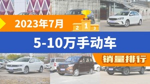 2023年7月5-10万手动车销量排行榜，逸动以15230辆夺冠