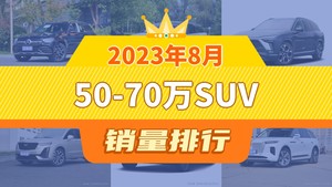 2023年8月50-70万SUV销量排行榜，奔驰GLC以12509辆夺冠，奥迪Q6升至第7名 