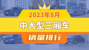 2023年8月中大型三厢车销量排行榜，奔驰E级位居第二，第一名你绝对想不到