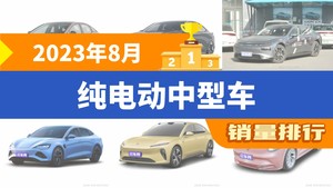 2023年8月纯电动中型车销量排行榜，长安深蓝SL03位居第二，第一名你绝对想不到