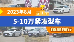 2023年8月5-10万紧凑型车销量排行榜，逸动位居第二，第一名你绝对想不到