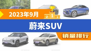 2023年9月蔚来SUV销量排行榜，蔚来ES8位居第二，第一名你绝对想不到