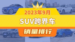 2023年9月SUV跨界车销量排行榜，蔚来EC6夺得冠军，第二名差距也太大了 