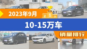 2023年9月10-15万车销量排行榜，元PLUS屈居第三，哈弗H6成最大黑马