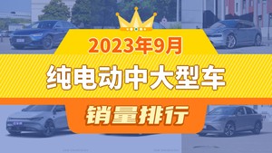 2023年9月纯电动中大型车销量排行榜，红旗E-QM5位居第二，第一名你绝对想不到