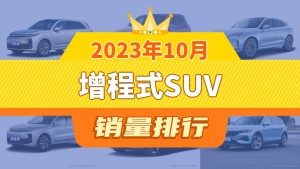 2023年10月增程式SUV销量排行榜，理想L7以15525辆夺冠
