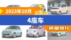 2023年10月4座车销量排行榜，海鸥夺得冠军，第二名差距也太大了 