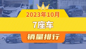 2023年10月7座车销量排行榜，本田CR-V夺得冠军，第二名差距也太大了 