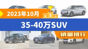 2023年10月35-40万SUV销量排行榜，问界M7位居第二，第一名你绝对想不到