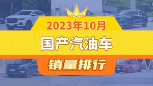 2023年10月国产汽油车销量排行榜，星越L屈居第三，瑞虎8成最大黑马