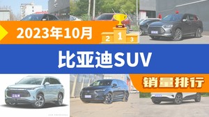 2023年10月比亚迪SUV销量排行榜，宋Pro新能源位居第二，第一名你绝对想不到