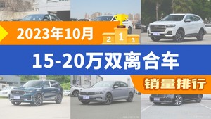 2023年10月15-20万双离合车销量排行榜，速腾位居第二，第一名你绝对想不到