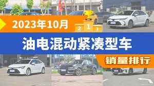 2023年10月油电混动紧凑型车销量排行榜，思域夺得冠军，第二名差距也太大了 