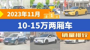 2023年11月10-15万两厢车销量排行榜，思域位居第二，第一名你绝对想不到