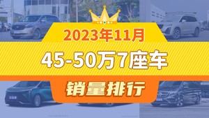 2023年11月45-50万7座车销量排行榜，奔驰GLC位居第二，第一名你绝对想不到