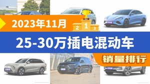 2023年11月25-30万插电混动车销量排行榜，护卫舰07位居第二，第一名你绝对想不到