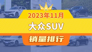 2023年11月大众SUV销量排行榜，途岳位居第二，第一名你绝对想不到