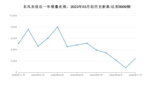 东风启辰 11月份销量数据发布 同比下降51.14%(2023年)