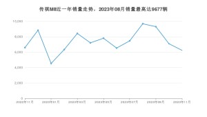 2023年11月广汽传祺传祺M8销量数据发布 共卖了6229台