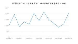 2023年11月凯迪拉克XT6销量多少？ 在哪个城市卖得最好？