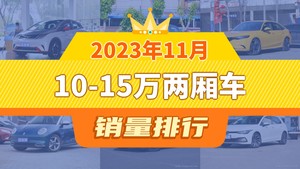 2023年11月10-15万两厢车销量排行榜，型格屈居第三，微蓝6成最大黑马