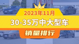 2023年11月30-35万中大型车销量排行榜，ARCFOX αS屈居第三，红旗H9成最大黑马
