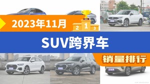 2023年11月SUV跨界车销量排行榜，探岳X屈居第三，领克05成最大黑马