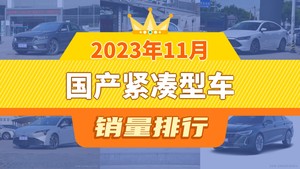 2023年11月国产紧凑型车销量排行榜，帝豪位居第二，第一名你绝对想不到