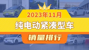 2023年11月纯电动紧凑型车销量排行榜，大众ID.3以12040辆夺冠，比亚迪e2升至第10名 