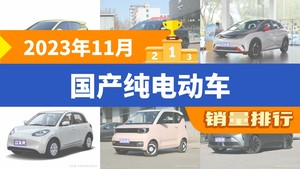 2023年11月国产纯电动车销量排行榜，元PLUS位居第二，第一名你绝对想不到