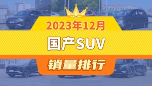 2023年12月国产SUV销量排行榜，宋Pro新能源位居第二，第一名你绝对想不到