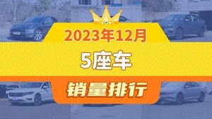 2023年12月5座车销量排行榜，Model Y夺得冠军，第二名差距也太大了 