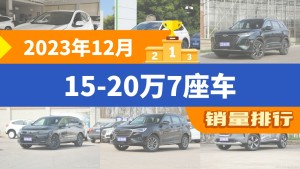 2023年12月15-20万7座车销量排行榜，本田CR-V夺得冠军，第二名差距也太大了 
