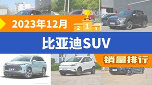 2023年12月比亚迪SUV销量排行榜，元PLUS夺得冠军，第二名差距也太大了 